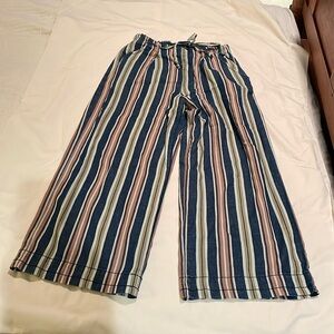American Eagle  Wide Leg Cropped Pant Stripe size 0